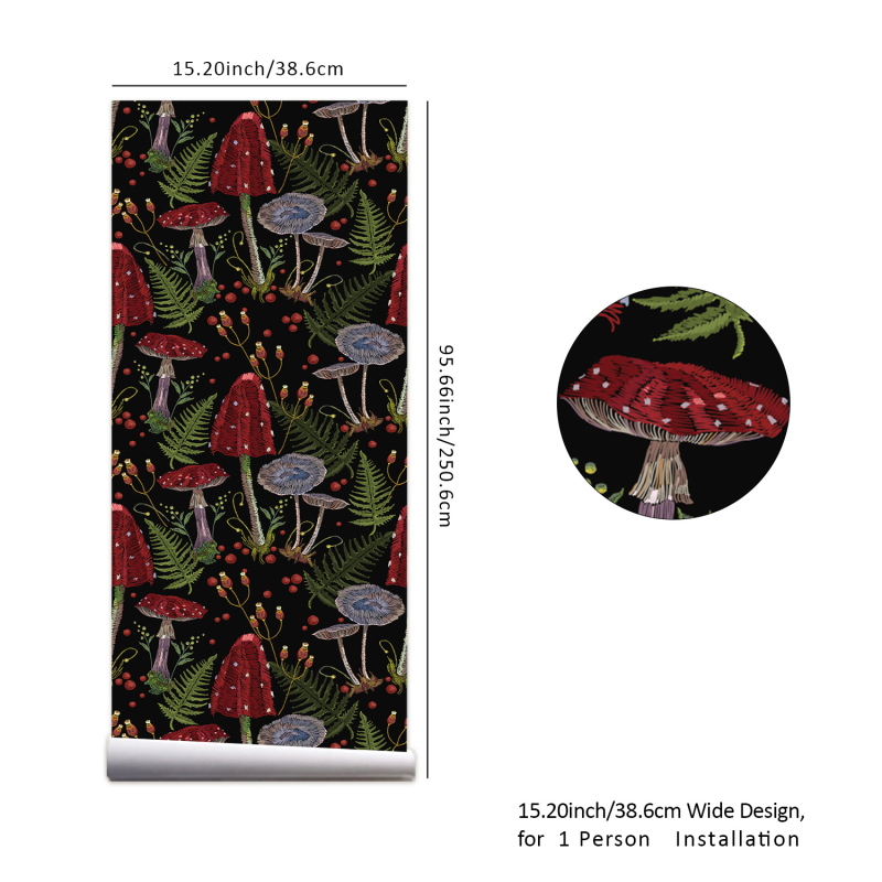 Funlife samoljepljiva PVC tapeta za zid s floralnim uzorkom, vodootporna i otporna na masnoće