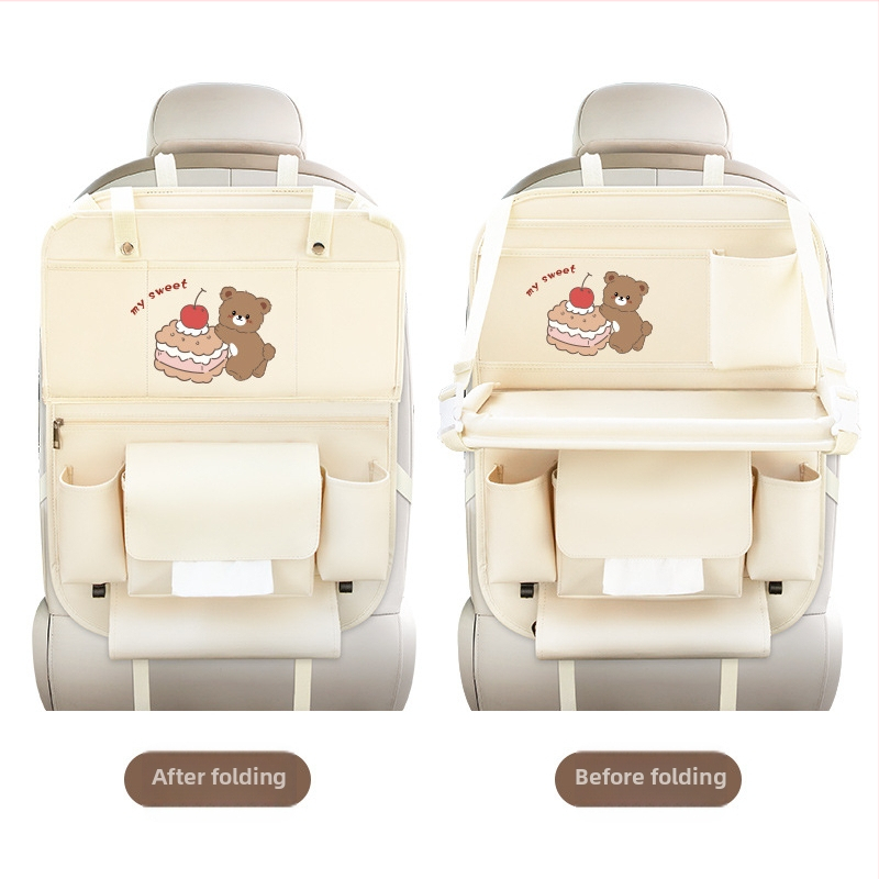 Τσάντα αποθήκευσης πίσω από το κάθισμα αυτοκινήτου - δερμάτινη, αδιάβροχη, προσαρμόσιμη, παγκόσμια συμβατότητα, εκτύπωση λογότυπου