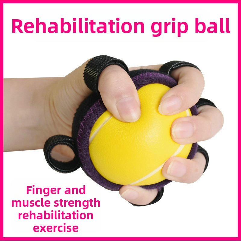 Топка за захват на пръсти за гъвкавост и рехабилитация, тренажор за захват с еластичен PU, 20 lb съпротивление, подходяща за възрастни и деца