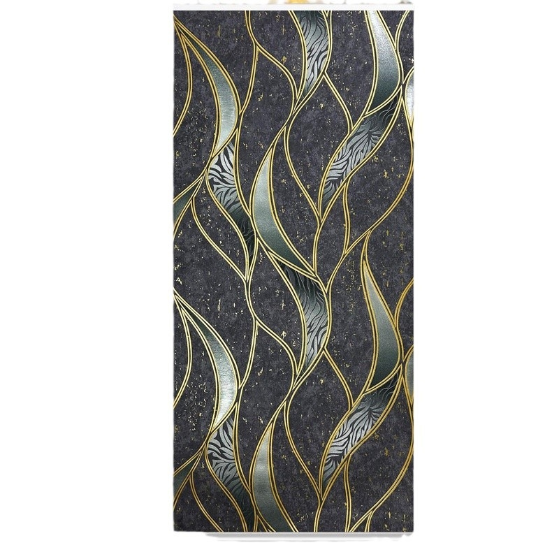 3D reljefinės PVC tapetai, Europos stiliaus bangų raštas svetainės fone