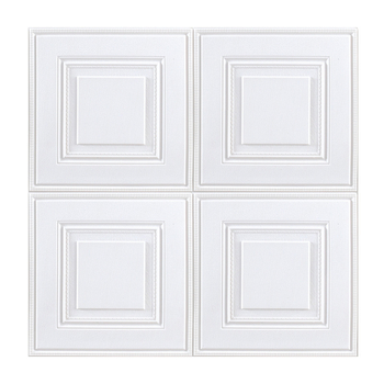 3D αυτοκόλλητο τοίχου, αυτοκόλλητος πυρήνας XPE, υφή ξύλου, τετράγωνο μοτίβο, φόντο σαλονιού