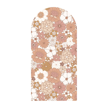 Αυτοκόλλητο τοίχου – Boho ρομαντικά άνθη με αψιδωτά στοιχεία τέχνης διακόσμησης, PVC, αδιάβροχο, μοντέρνο μινιμαλιστικό στυλ