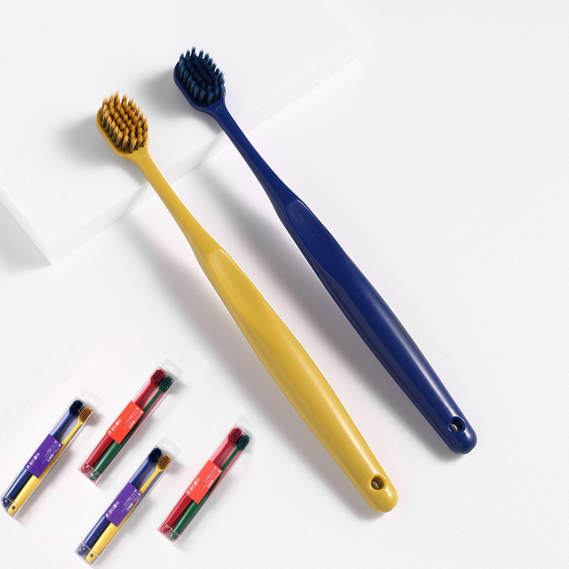 Σετ οδοντόβουρτσες για ζευγάρια με σχέδιο μακαρόν, 10 τεμάχια, μαλακές τρίχες από άνθρακα μπαμπού, χειροκίνητες οδοντόβουρτσες (μοντέλο MKLYS-001)