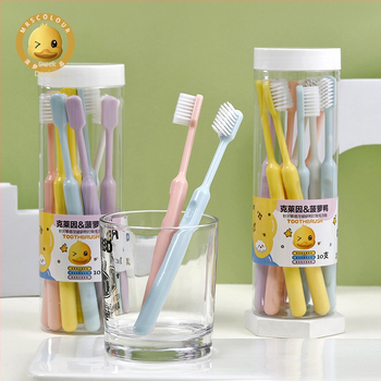 GOGOMGL Pieaugušo zobu birstu komplekts – Mīkstās šķiedras, 10 gab., Manuālā zobu birste