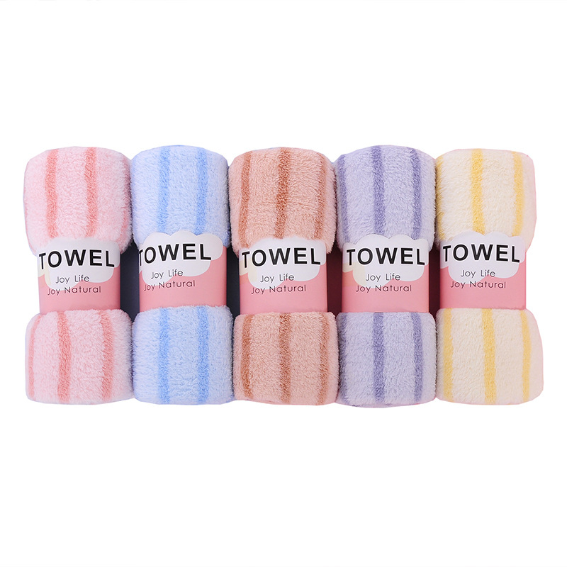 Korāla flīša sejas dvielis, 240 g, augsts-zems pūka raksts, drukāts logotips