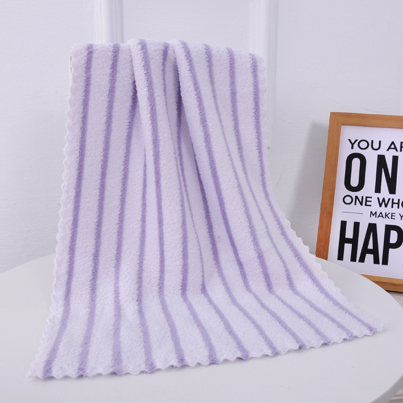 Korāla flīša sejas dvielis, 240 g, augsts-zems pūka raksts, drukāts logotips