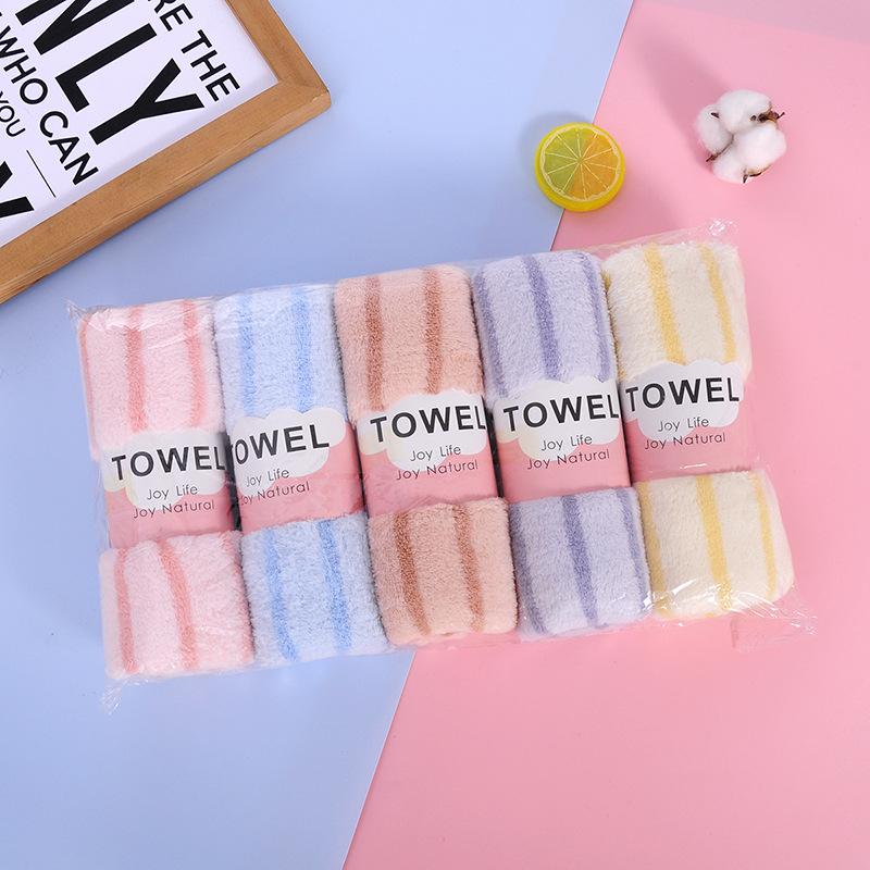 Korāla flīša sejas dvielis, 240 g, augsts-zems pūka raksts, drukāts logotips