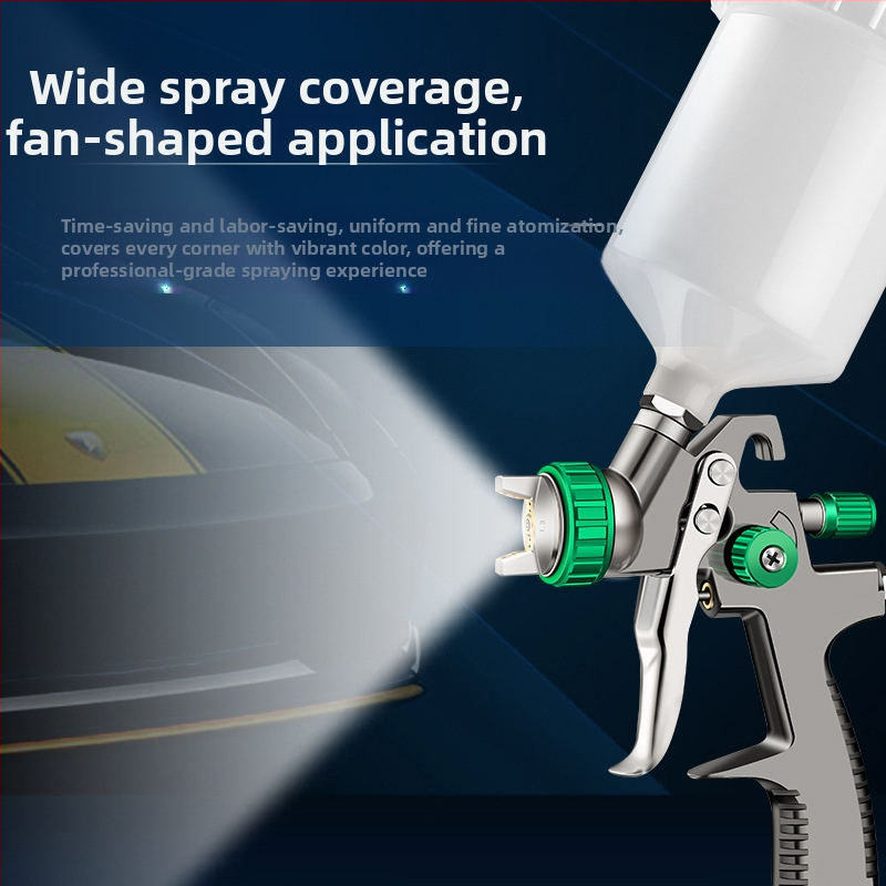 Пневматичен спрей пистолет, ниско налягане, хромирана, горна чашка, за боядисване на автомобили