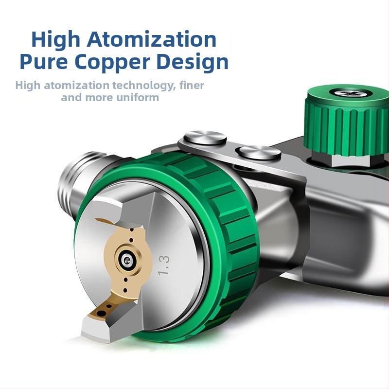 Пневматичен спрей пистолет, ниско налягане, хромирана, горна чашка, за боядисване на автомобили
