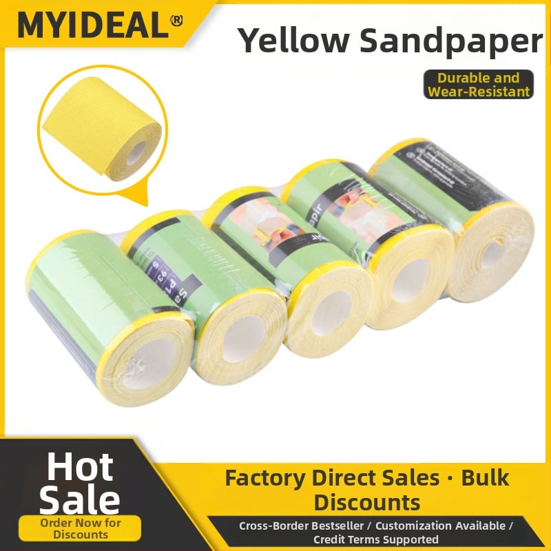 Pingrong ρολό γυαλόχαρτο με φλοκωμένη βάση και βελούδινο οπίσθιο μέρος — κατάλληλο για ξύλο, πλαστικά, ηλεκτρονικά, εξαρτήματα, ανοξείδωτο ατσάλι και ειδικά μέταλλα; χωρίς παραμετροποίηση