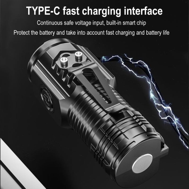 Three-eyed Monster lanterna – ručni pogon, 2000mAh, 3.7V, LED + žarulja, trajanje rada 2 sata, domet 100–200 m