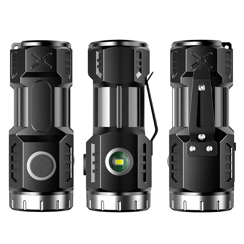 TANJE ABS LED baterijska svjetiljka s ugrađenom 14500 litijskom baterijom, Type-C punjenje, 360° rotacija, domet 200–500 m