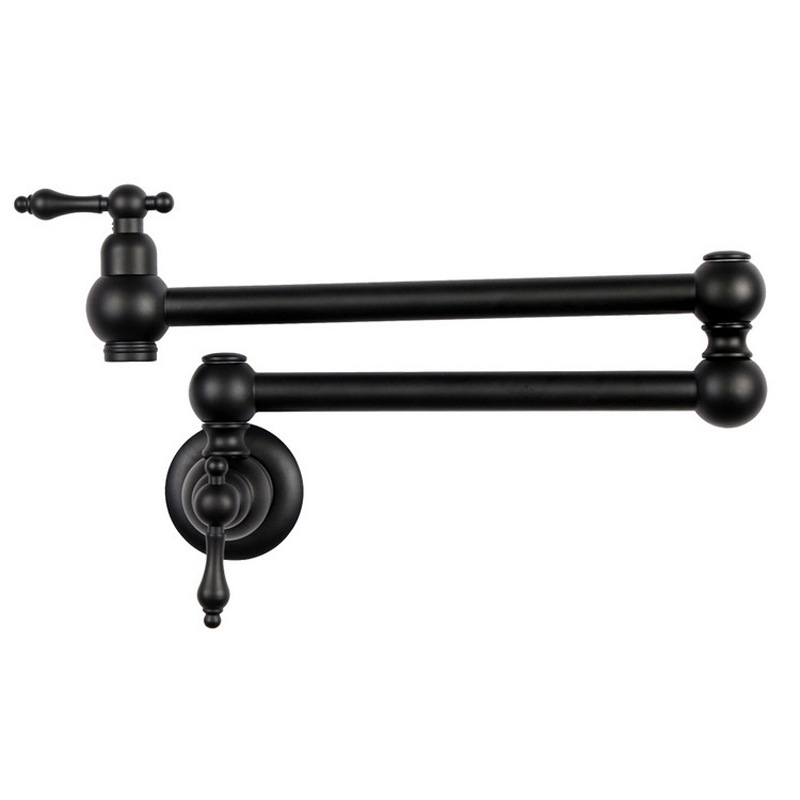 Robinet de bucătărie din cupru, montat pe perete, design pliabil, apă rece, rotație la 360°, cartuș ceramic, diametrul șeii ventilului 25 mm