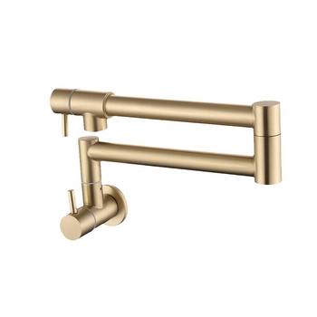 Robinet bucătărie încastratat în perete, oțel inoxidabil, rotativ cu deschidere dublă, montaj pe perete, cartuș ceramic, diametrul șa 1/2"