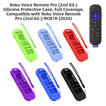 Silikonska maska za daljinsko TCL Roku Voice Remote Pro 2. edicija (RCB1R) – sveobuhvatna zaštita, otporna na padove