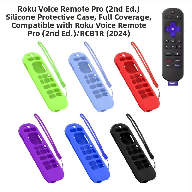 Silikonska maska za daljinsko TCL Roku Voice Remote Pro 2. edicija (RCB1R) – sveobuhvatna zaštita, otporna na padove