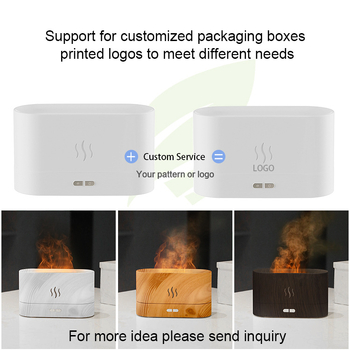 Овлажнител с проекция на пламък за ароматерапия, модел DQ-701, подходящ за помещения в малки стаи, резервоар 0.5–1 л, повече от 3 изхода на мъгла, механично управление