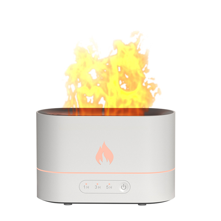 Овлажнител с проекция на пламък за ароматерапия, модел DQ-701, подходящ за помещения в малки стаи, резервоар 0.5–1 л, повече от 3 изхода на мъгла, механично управление