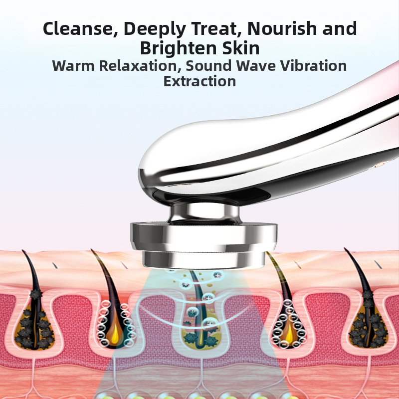 Namų naudojimo veido masažuoklis spalvotos šviesos terapija – valymas ir odos atjauninimas, nešiojamas, įmontuota 300–500 mAh baterija