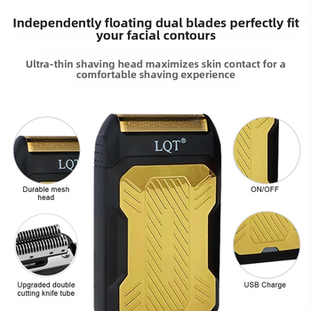 Електрическа самобръсначка с 1 режеща глава, подвижна измиваща се глава, време на работа над 60 мин, зареждане, вградена батерия 500–800 mAh