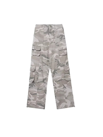 Ανδρικά καμουφλαρισμένα παντελόνια σε στυλ χιπ-χοπ, βαμβάκι, μεσαία μέση, ίσιο κόψιμο