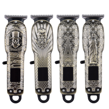 Домашен презареждащ се подстригвач с четков мотор, ножове от неръждаема стомана, вградена батерия 1000–1200 mAh и шум под 36 dB.