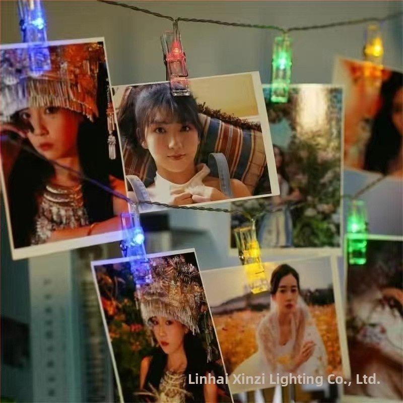 LED klipsidega valgustring, tähekujuline, 10–40 LED, 3000K, IP65, patareidega toidetud