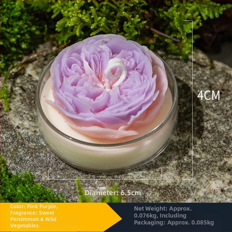 Modern gardener Aromātiska svece zieda formā no sojas vaska, roku darbs, liešana