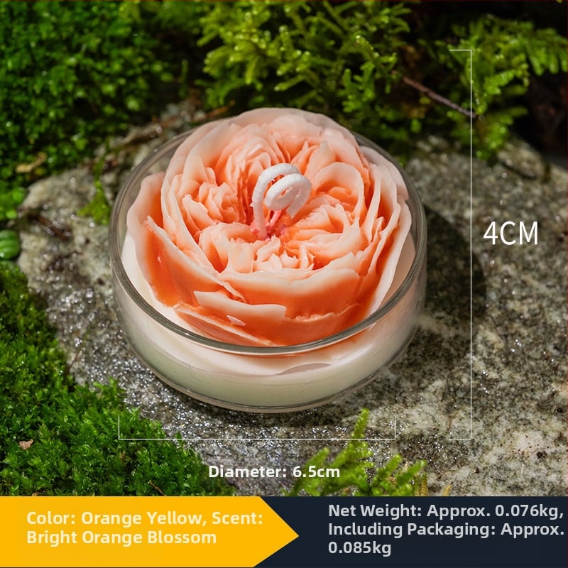 Modern gardener Aromātiska svece zieda formā no sojas vaska, roku darbs, liešana