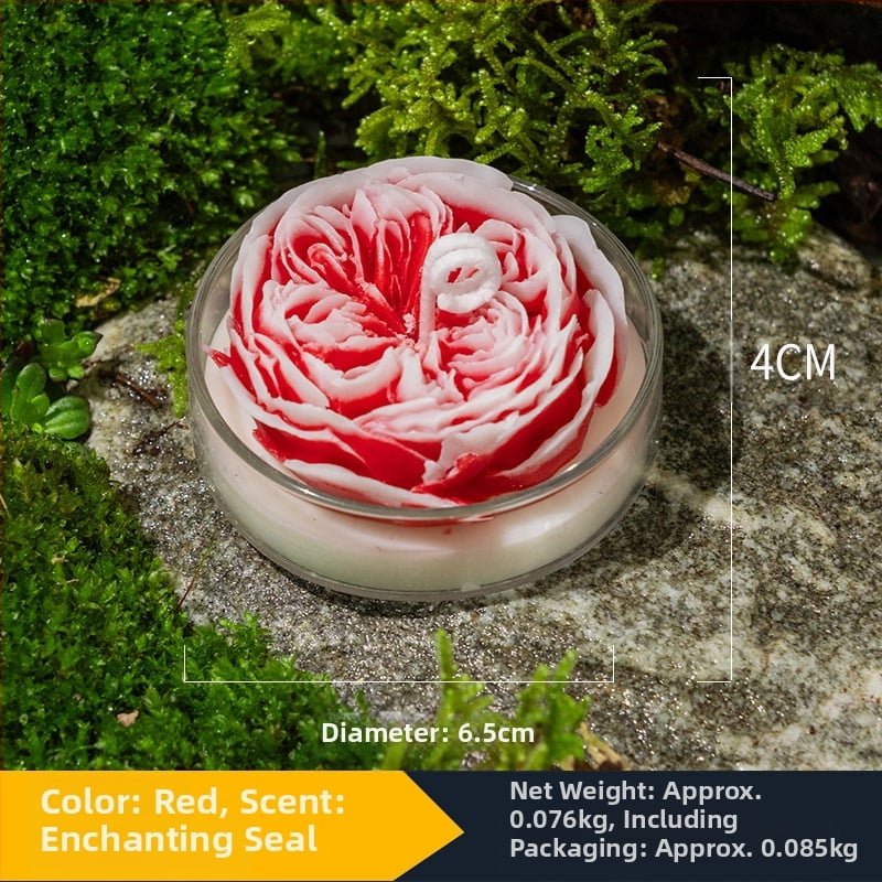 Modern gardener Aromātiska svece zieda formā no sojas vaska, roku darbs, liešana