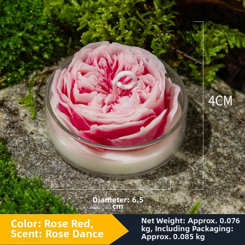 Modern gardener Aromātiska svece zieda formā no sojas vaska, roku darbs, liešana