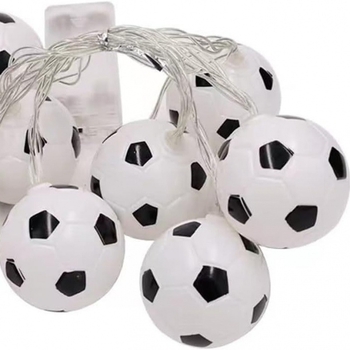 LED γιρλάντα διακόσμησης με θέμα το Παγκόσμιο Κύπελλο – ράγκμπι, ποδόσφαιρο και μπάσκετ; 10 ή 20 LED, IP42, 5000 lm, ρύθμιση φωτεινότητας χειροκίνητα, τροφοδοσία με μπαταρίες, είσοδος τάσης ≤36V