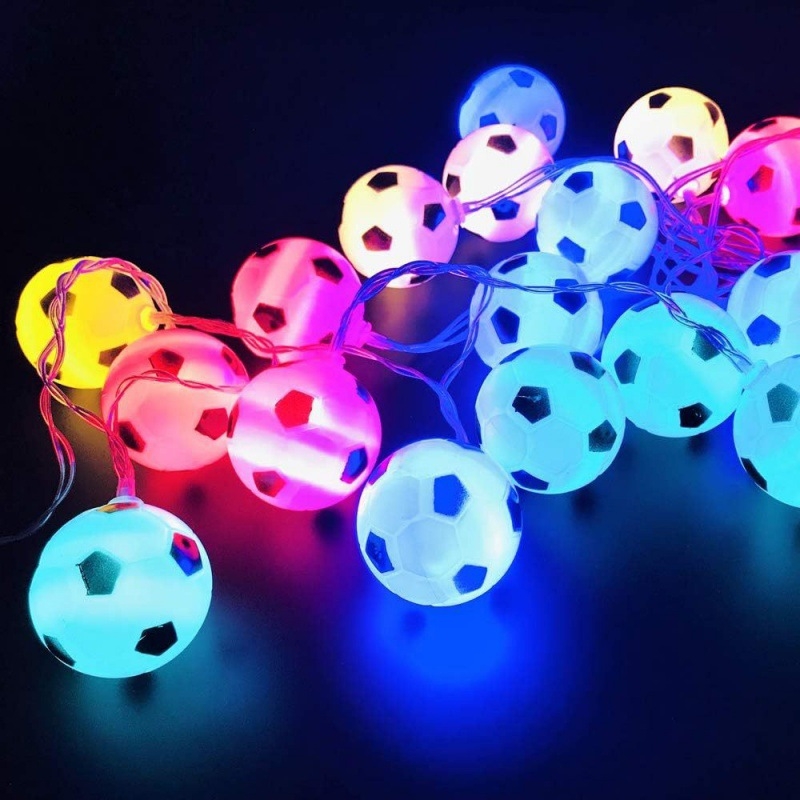 LED svjetleći niz za dekoraciju duljine 1,8 m s temom ragbi, nogomet i košarka