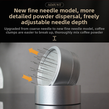 Διανομέας καφέ σκόνης με περιστροφική βελόνα για μηχανές εσπρέσο | Υλικό: κράμα αλουμινίου / ανοξείδωτος χάλυβας 304 | Στυλ: υψηλής ποιότητας, απλός σχεδιασμός