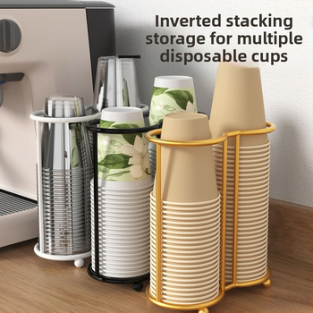 Ράφι διανομής ποτηριών - Αναδιπλούμενο, Περιστρεφόμενο, Επιτραπέζιο, από σφυρηλατημένο σίδερο, 1-επίπεδο