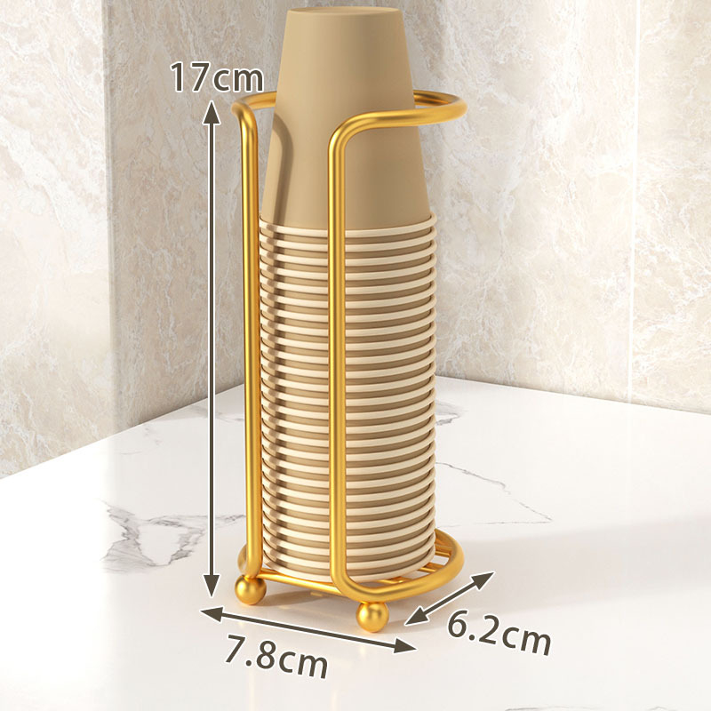 Poháradagoló állvány - összecsukható, forgatható, asztali, kovácsoltvas, 1‑szintes