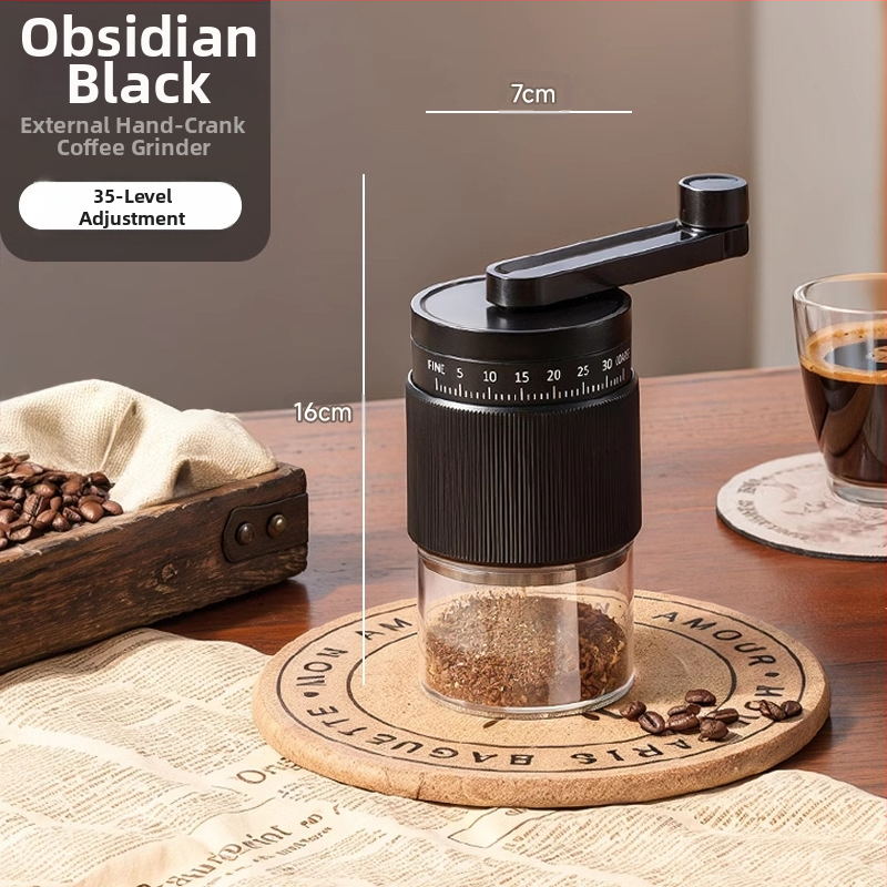 Χειροκίνητος μύλος καφέ για οικιακή χρήση – μοντέρνος μινιμαλιστικός σχεδιασμός, δυνατότητα προσαρμογής της επεξεργασίας κόκκων