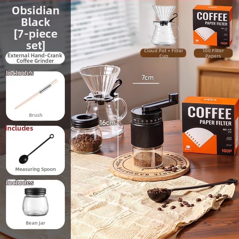 Χειροκίνητος μύλος καφέ για οικιακή χρήση – μοντέρνος μινιμαλιστικός σχεδιασμός, δυνατότητα προσαρμογής της επεξεργασίας κόκκων