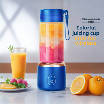 Φορητό επαναφορτιζόμενο κύπελλο αποχυμωτή με μοτέρ 50W, ενσωματωμένη μπαταρία 7.4V, 5+ λεπίδες, χωρητικότητα 400 ml, PC πλαστικό τροφίμων