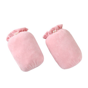 Женски ръкав за зимата — двойна перлена украса, фланелен материал, антизамърсяващо покритие, обработка с tie-dye, издание есен 2024