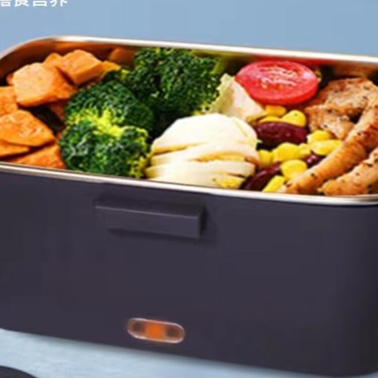 Електрическа кутия за обяд, домашна и автомобилна употреба, безводно нагряване, 1 л капацитет, 220V, 120W, вътрешен съд от неръждаема стомана