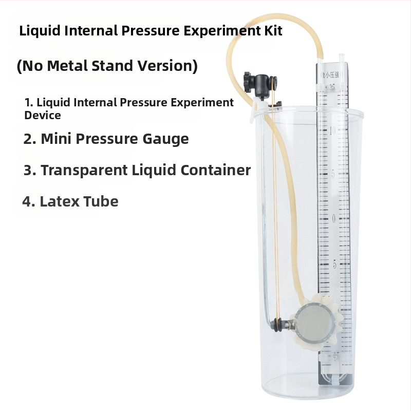 Учебни помагала: комплект за експеримент по вътрешното налягане на течности, прозрачен съд, за физика в средното училище, използване на закрито, метал-пластика