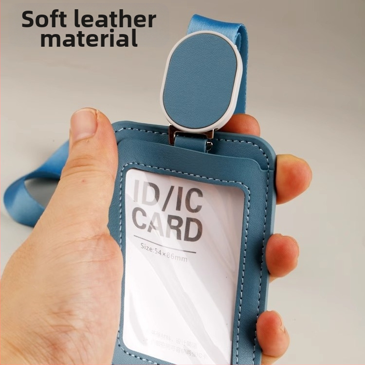 Калъф за карта от кожа за работно удостоверение, модерен минималистичен стил