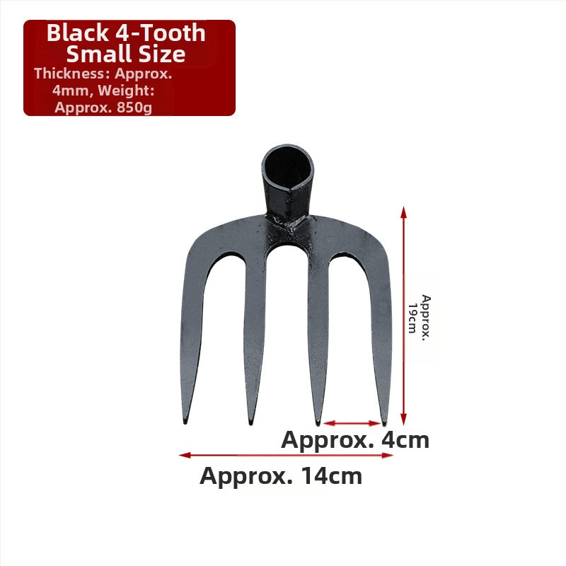 Ράκα εννιά δοντιών με ξύλινο κοντάρι, μαγανίου χάλυβας, πολυδόντια για γεωργία και κήπους