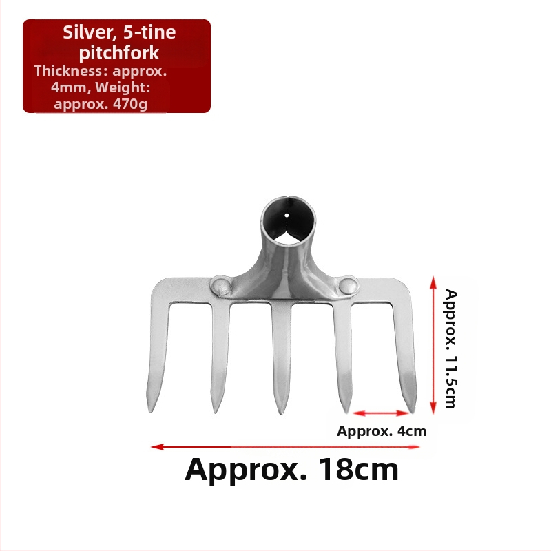 Ράκα εννιά δοντιών με ξύλινο κοντάρι, μαγανίου χάλυβας, πολυδόντια για γεωργία και κήπους