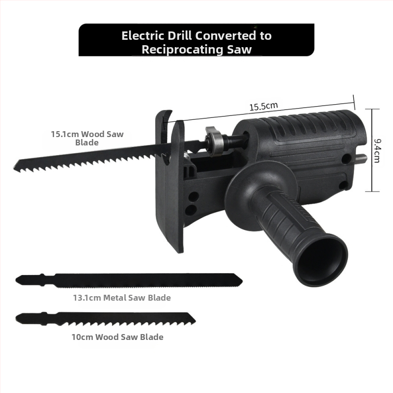 Многофункционален комплект приставки за електрически инструменти (Материал: ABS + метал; Съвместим с бормашини, циркулярни триони, ударни машини, реципрочни триони, резачки и ъглови шлайфи)