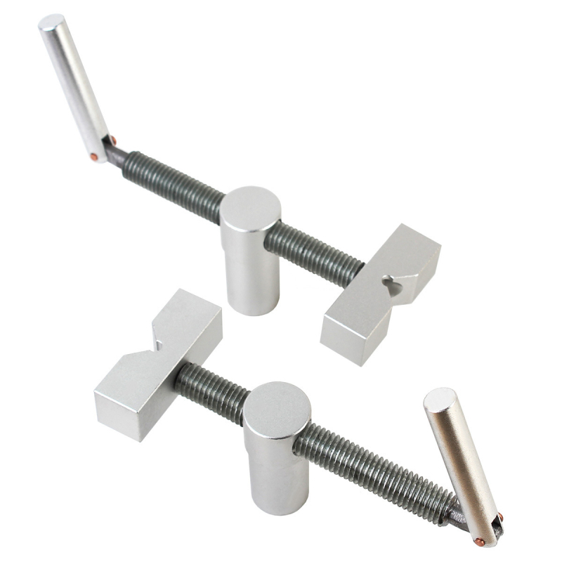 Алуминиев дърводелски настолен кламп със стоп за dog hole – комплект за бърз захват за работна маса (1 бр.)