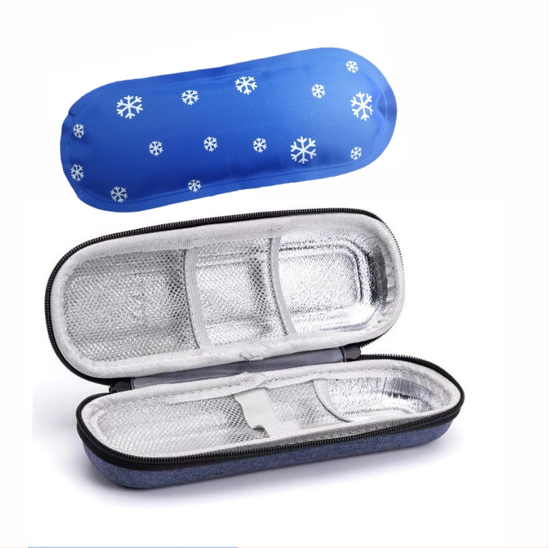 EVA pevná taška na zips pre lekárske potreby, vodotesná pre skladovanie inzulínu, model 00165, kompozitné materiály, nosnosť 5 kg, flexografická tlač, balenie pre 3C elektronické produkty