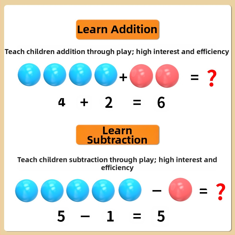 Youcai пластмасови броещи топчета за начална математика – учебни помагала за задачи по вероятности