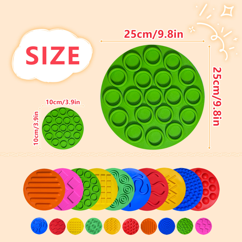 Silikona sensorā trenēšanas paklājiņa vestibulāram līdzsvaram, piemērots bērniem vecumā no 3 līdz 6 gadiem, bērnudārzam un mājas lietošanai